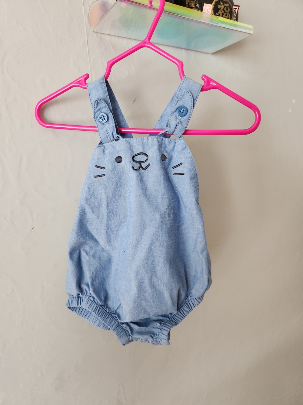 Cat & Jack Denim-Look Bunny Romper